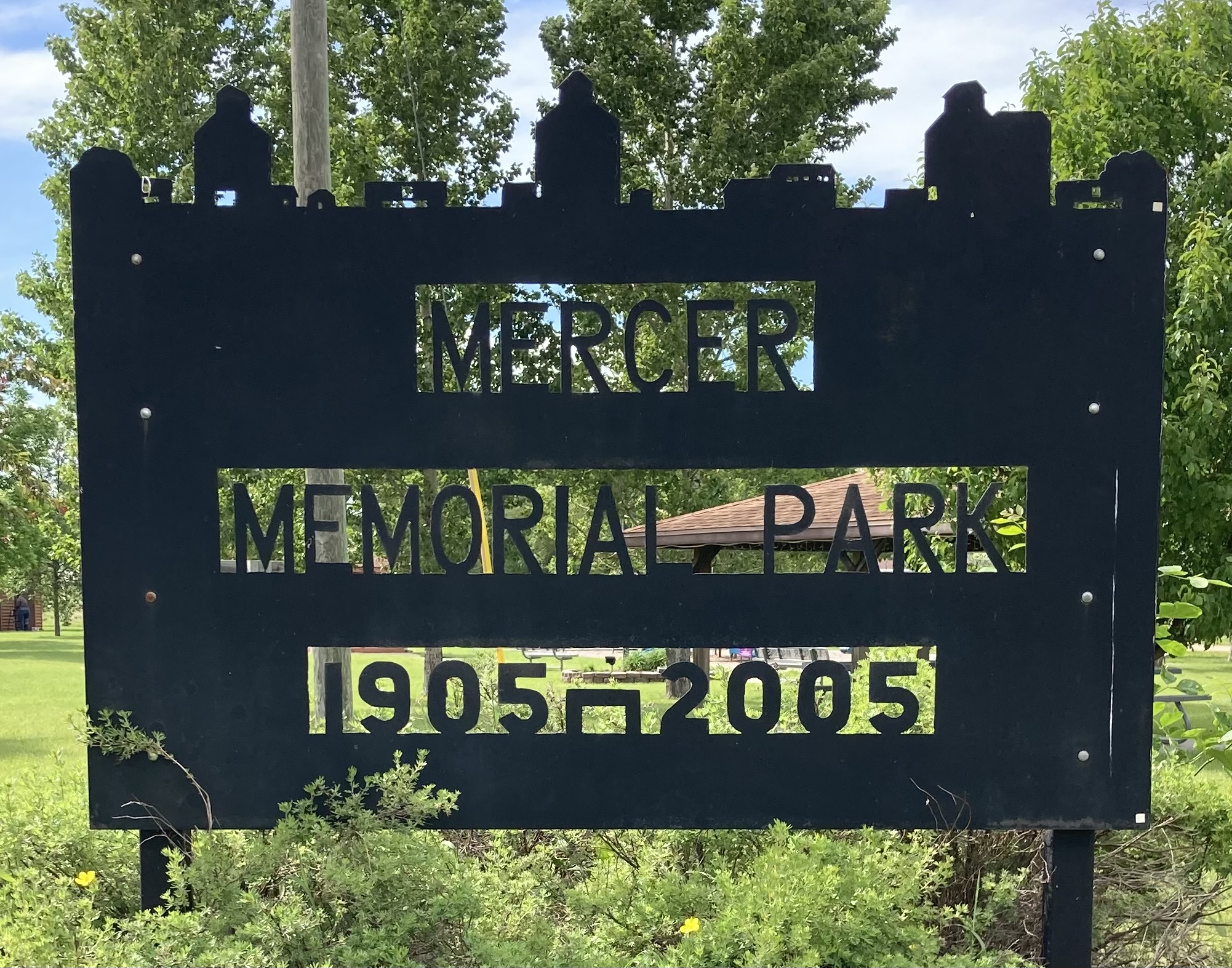 Mercer Memorial Park Sign